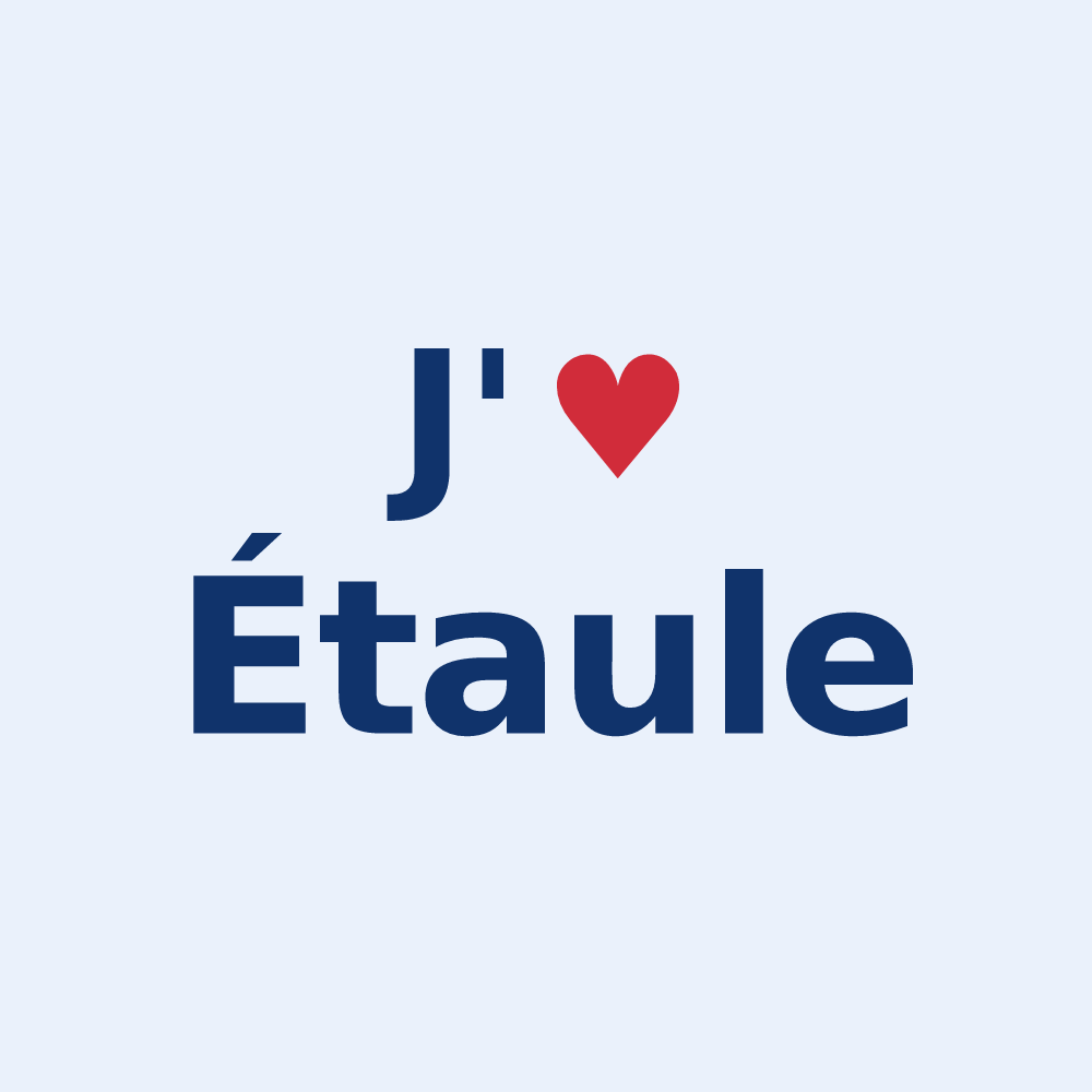 Sticker personnalisé Étaule — design J'aime Étaule
