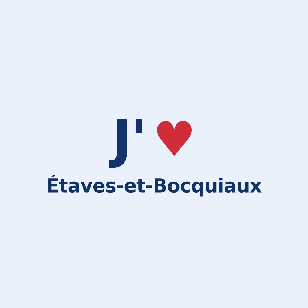 Sticker personnalisé Étaves-et-Bocquiaux — design J'aime Étaves-et-Bocquiaux