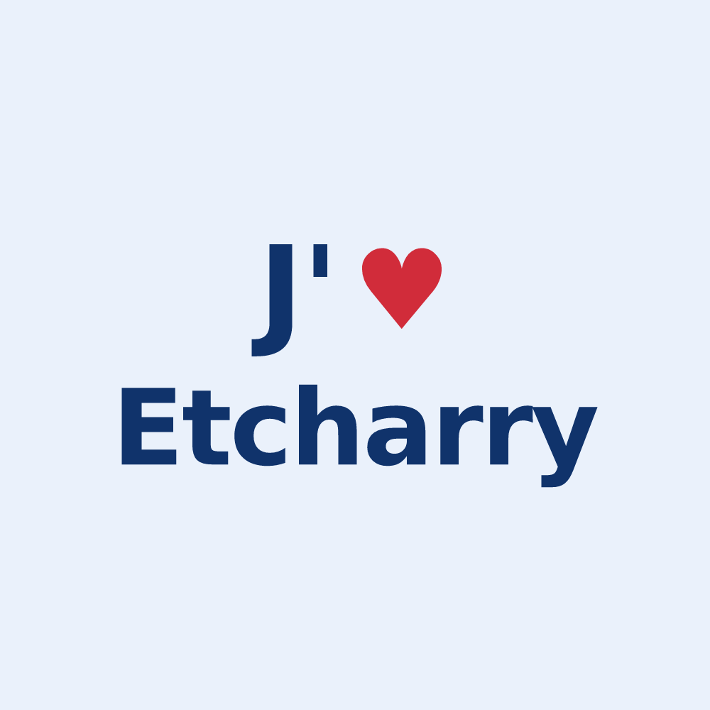Sticker personnalisé Etcharry — design J'aime Etcharry