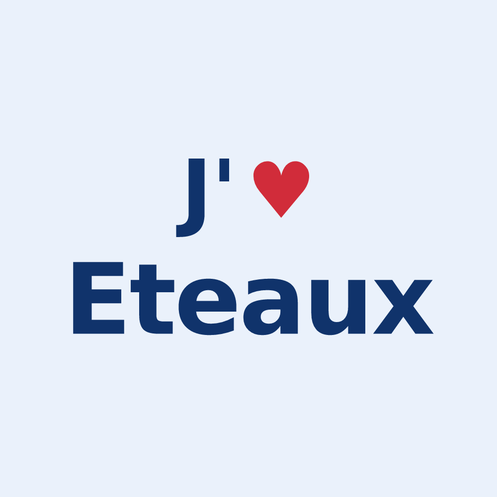 Sticker personnalisé Eteaux — design J'aime Eteaux