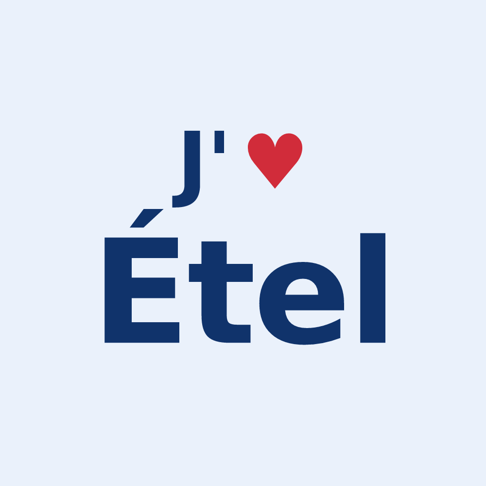Sticker personnalisé Étel — design J'aime Étel