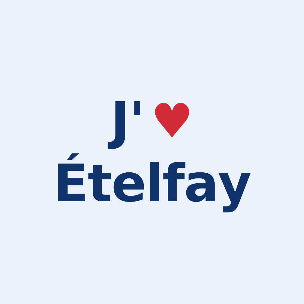 Sticker personnalisé Ételfay — design J'aime Ételfay
