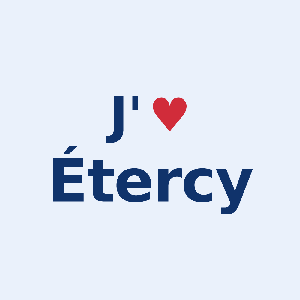 Sticker personnalisé Étercy — design J'aime Étercy