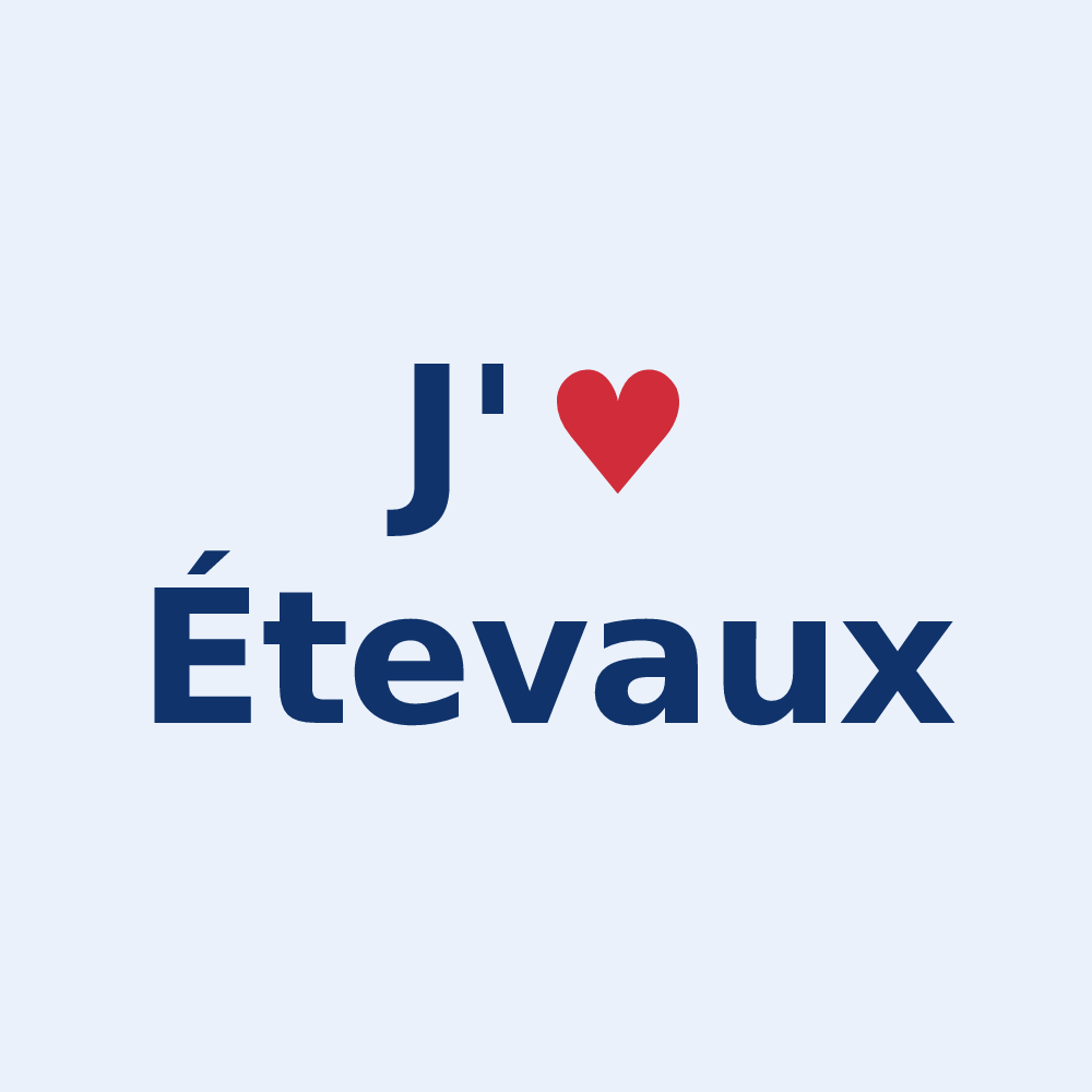 Sticker personnalisé Étevaux — design J'aime Étevaux