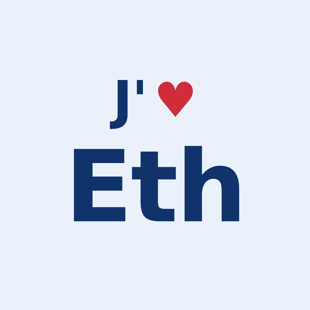Sticker personnalisé Eth — design J'aime Eth