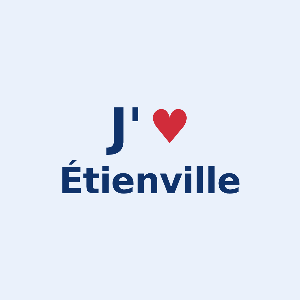 Sticker personnalisé Étienville — design J'aime Étienville