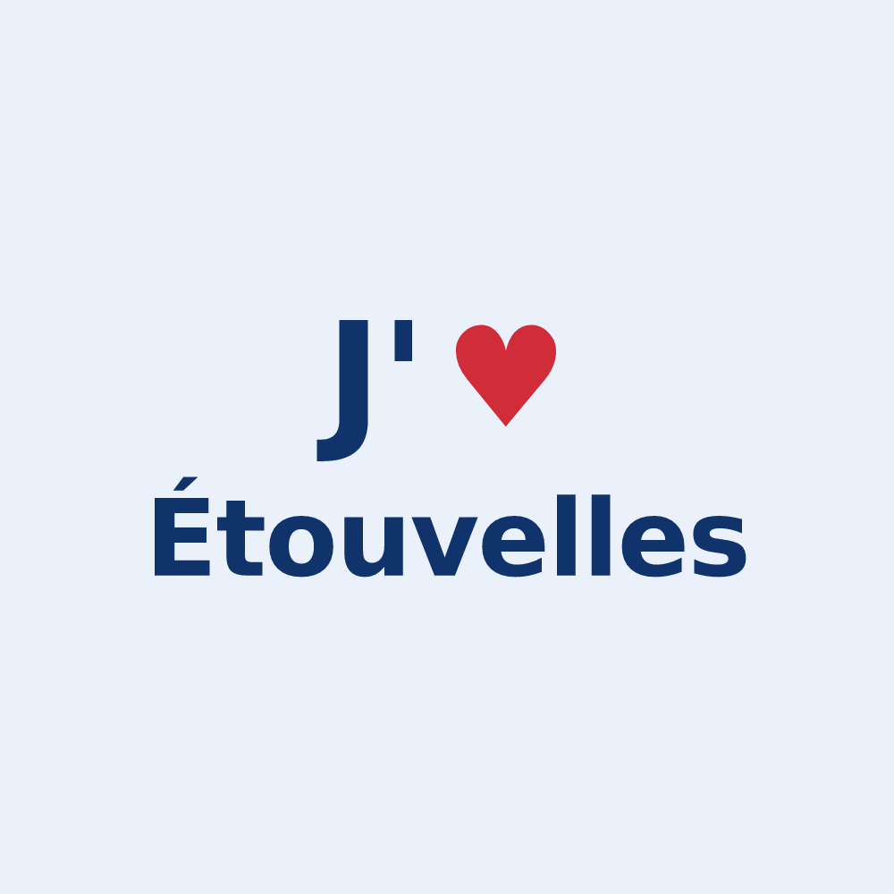 Sticker personnalisé Étouvelles — design J'aime Étouvelles