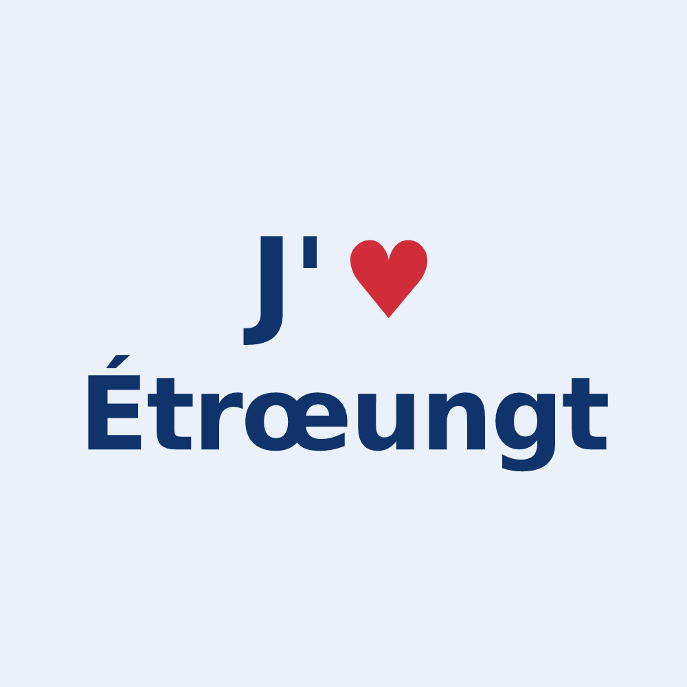 Sticker personnalisé Étrœungt — design J'aime Étrœungt