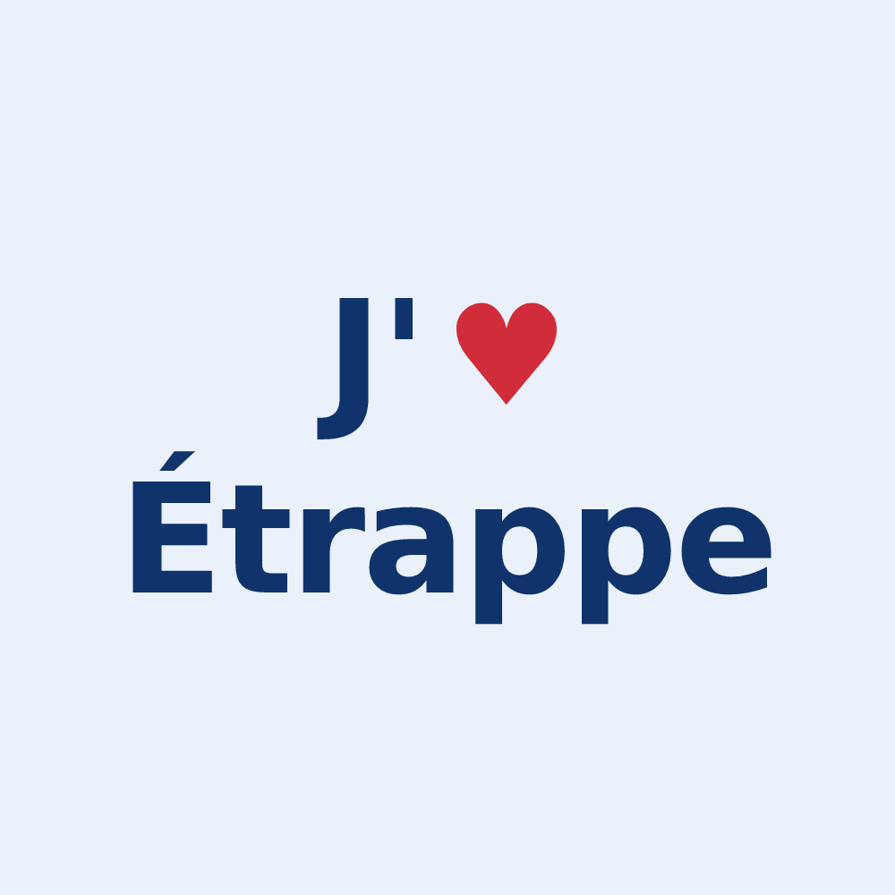 Sticker personnalisé Étrappe — design J'aime Étrappe