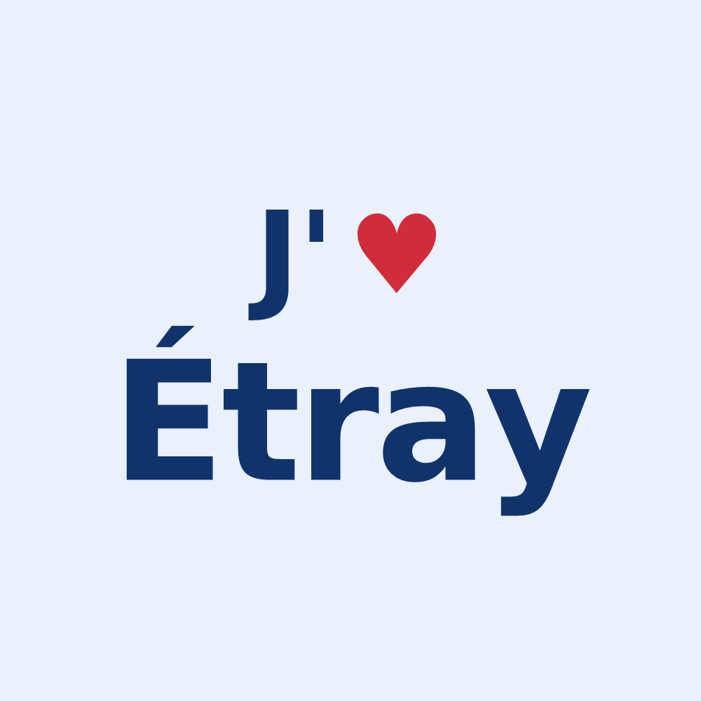 Sticker personnalisé Étray — design J'aime Étray