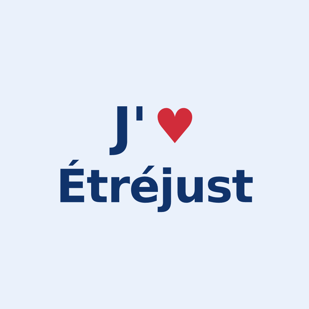 Sticker personnalisé Étréjust — design J'aime Étréjust