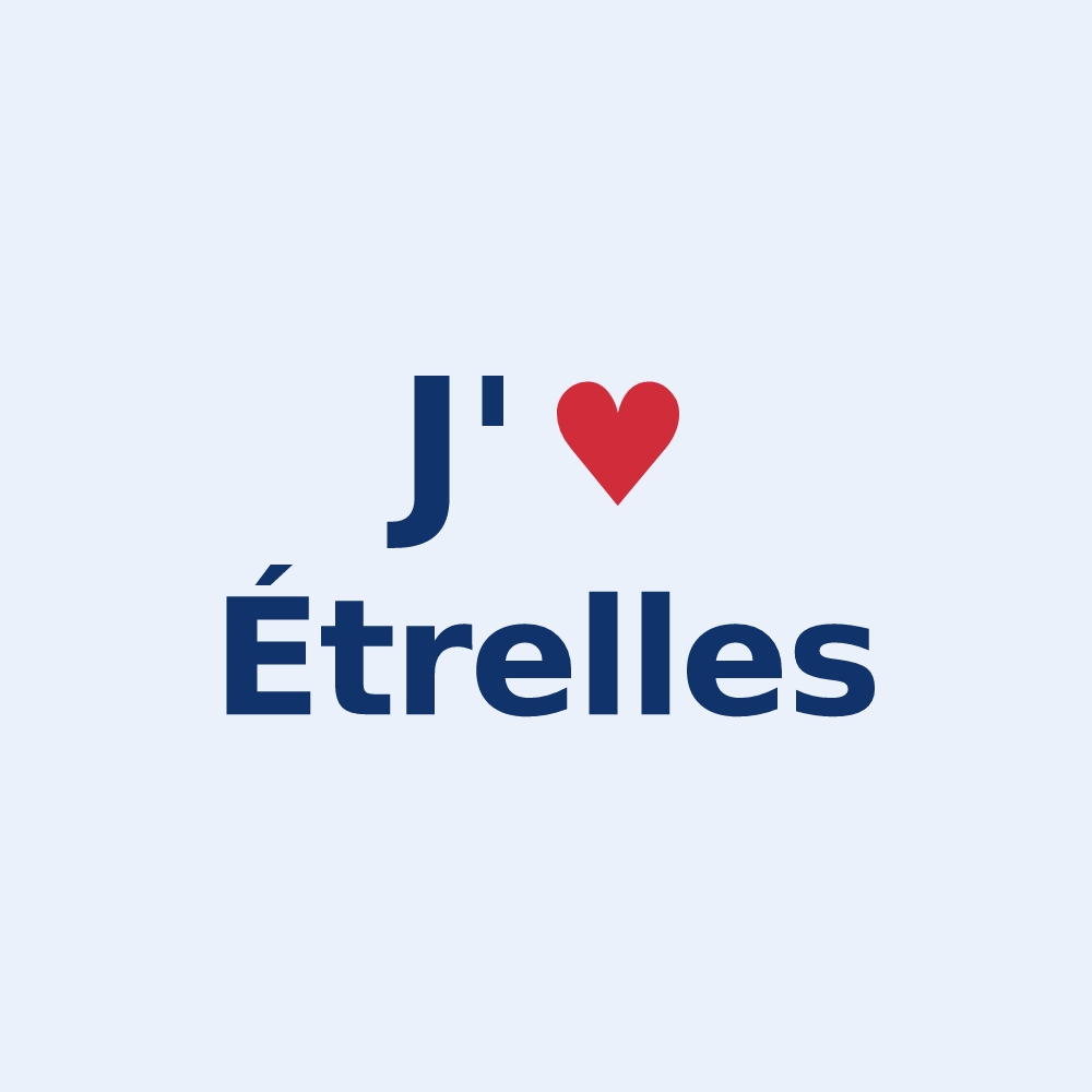 Sticker personnalisé Étrelles — design J'aime Étrelles