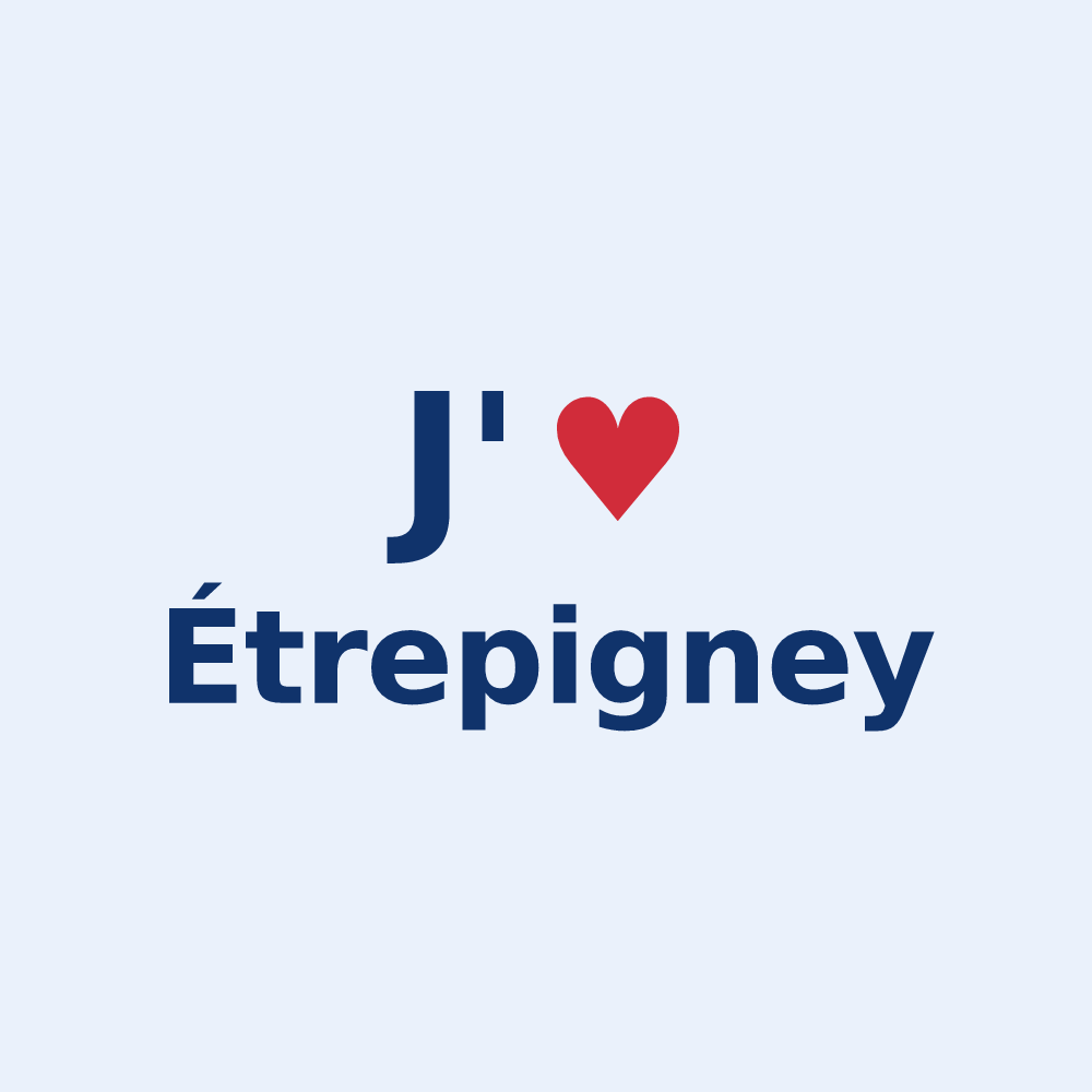 Sticker personnalisé Étrepigney — design J'aime Étrepigney