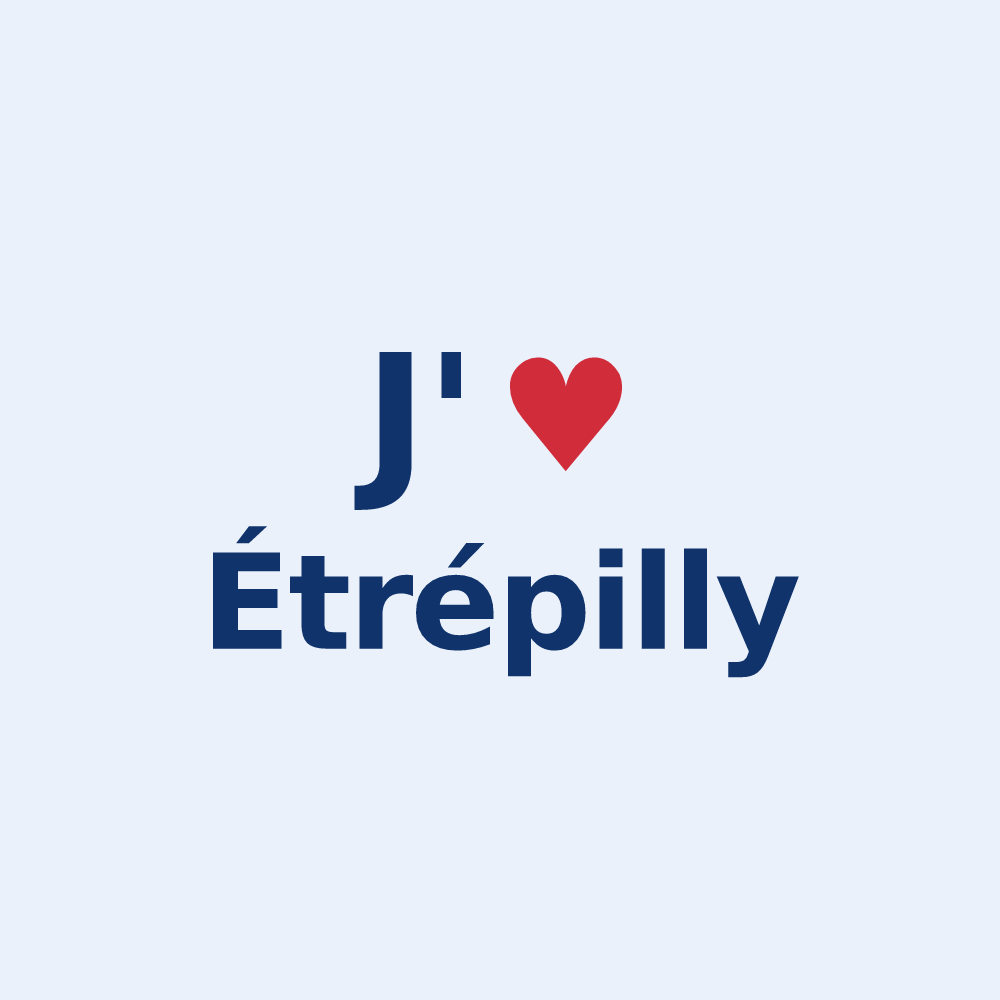 Sticker personnalisé Étrépilly — design J'aime Étrépilly