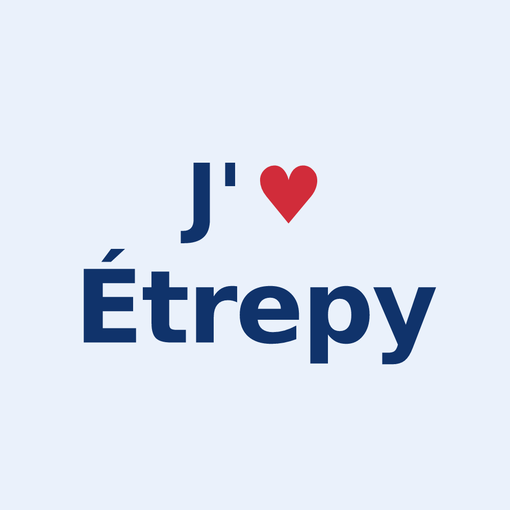 Sticker personnalisé Étrepy — design J'aime Étrepy