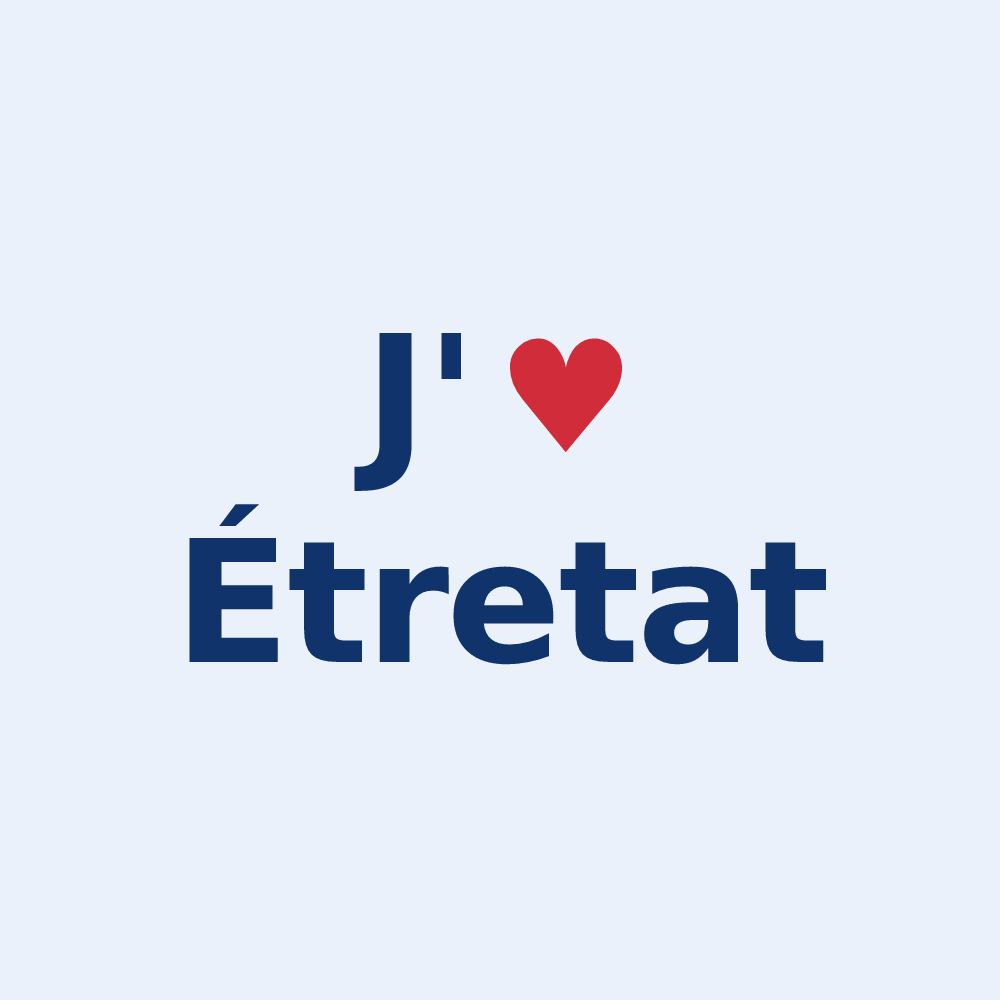 Sticker personnalisé Étretat — design J'aime Étretat