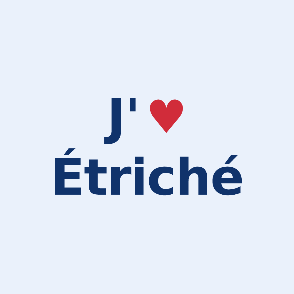 Sticker personnalisé Étriché — design J'aime Étriché