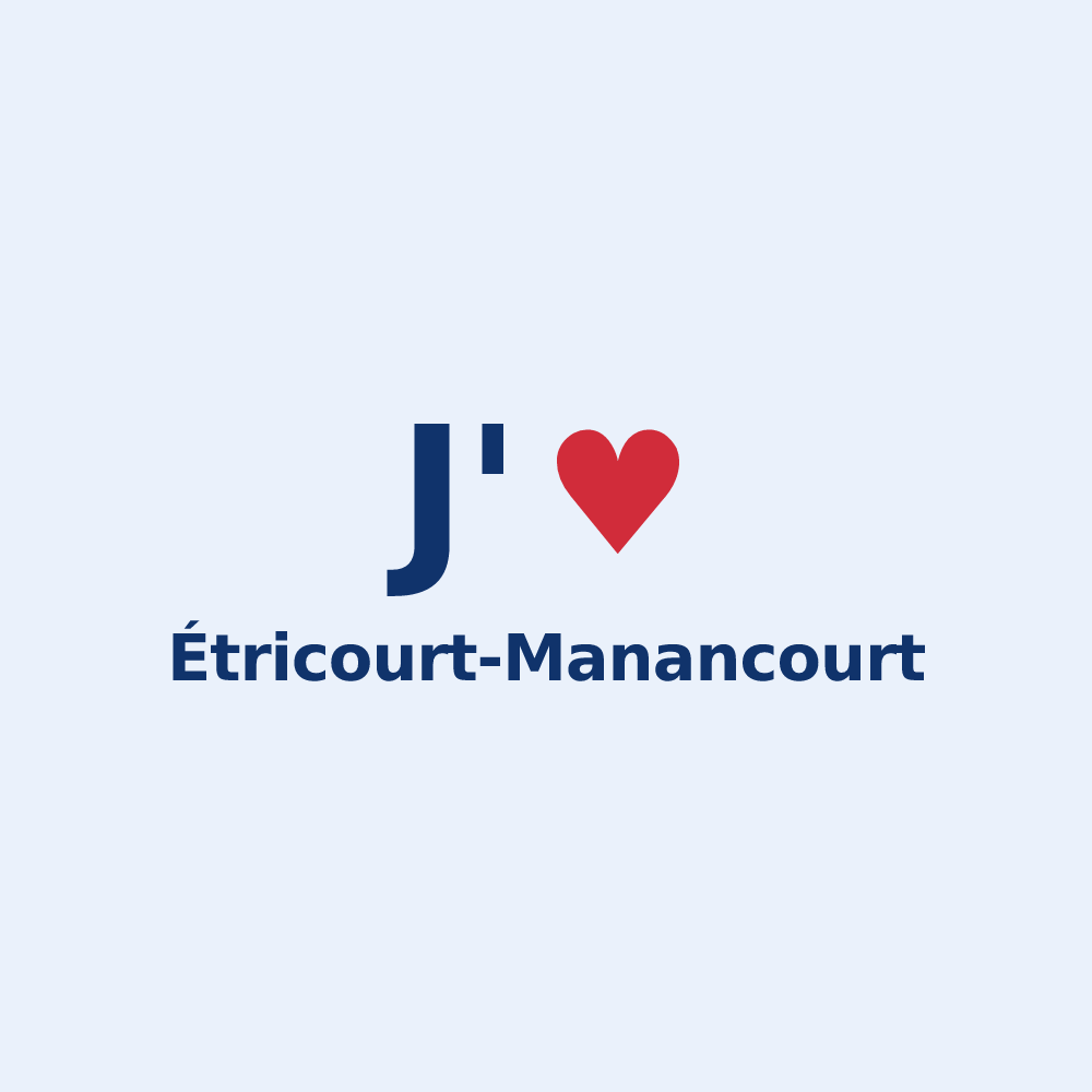 Sticker personnalisé Étricourt-Manancourt — design J'aime Étricourt-Manancourt