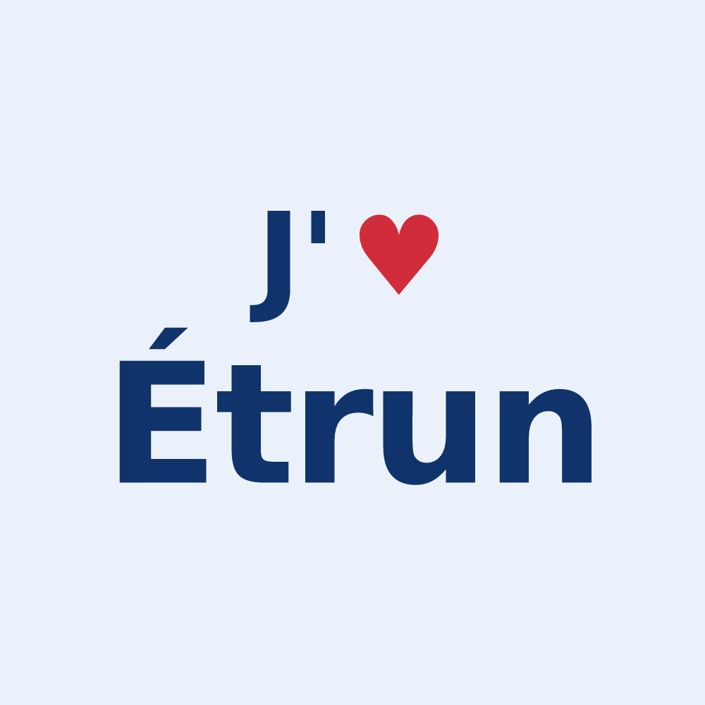Sticker personnalisé Étrun — design J'aime Étrun