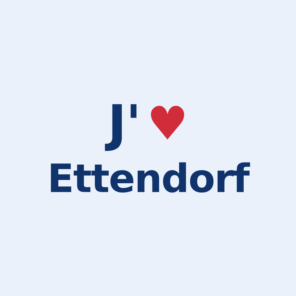 Sticker personnalisé Ettendorf — design J'aime Ettendorf