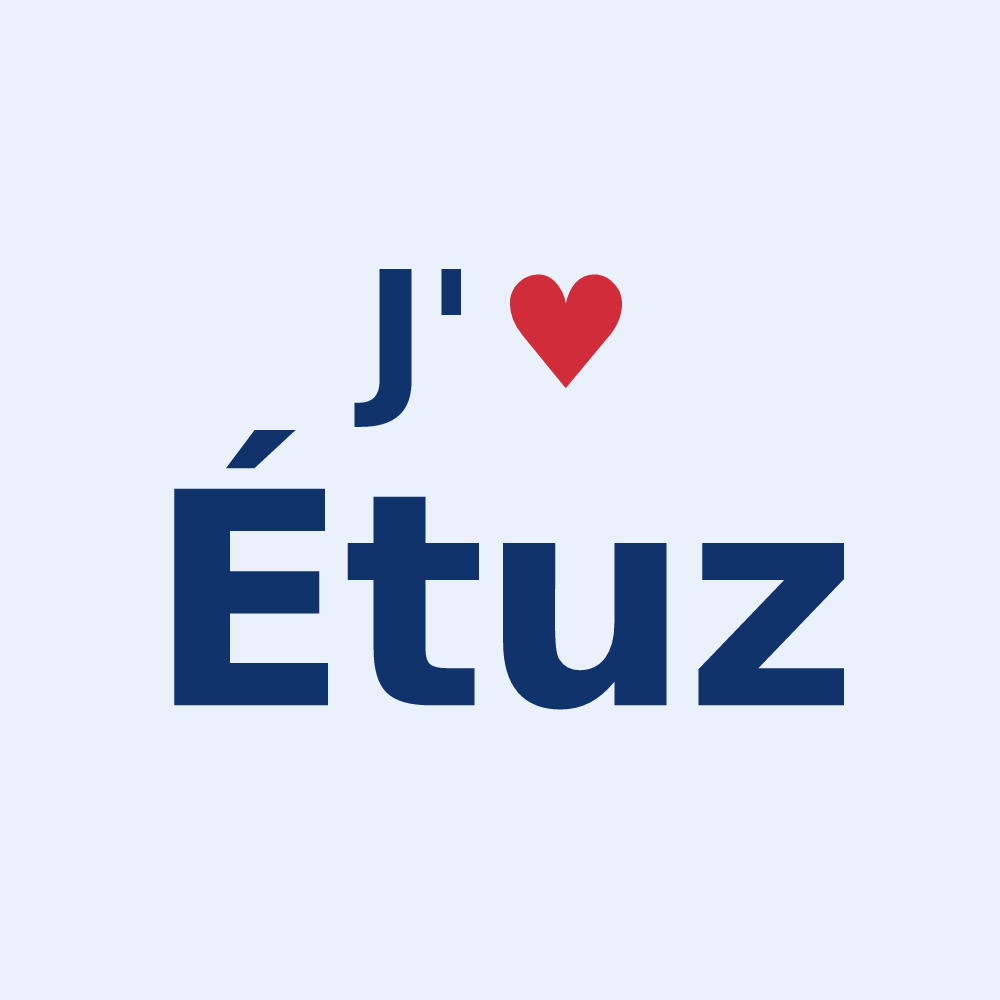 Sticker personnalisé Étuz — design J'aime Étuz