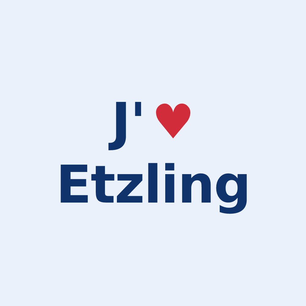 Sticker personnalisé Etzling — design J'aime Etzling