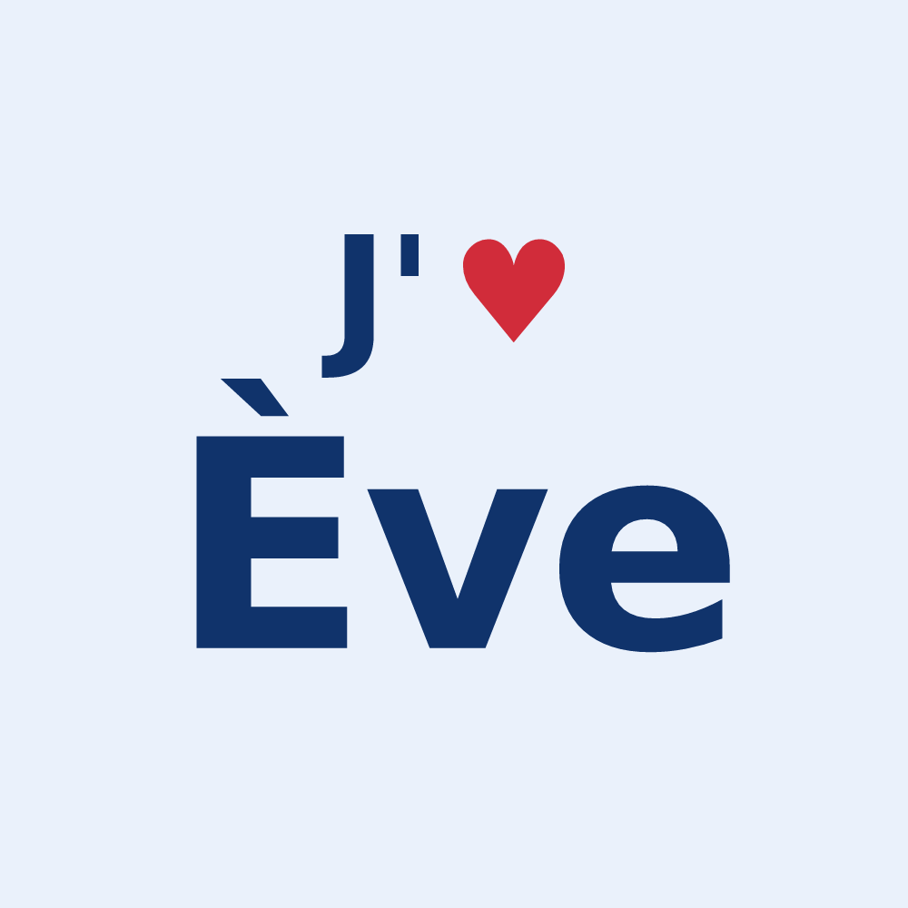 Sticker personnalisé Ève — design J'aime Ève