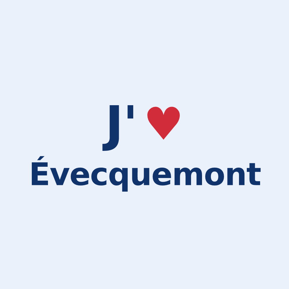 Sticker personnalisé Évecquemont — design J'aime Évecquemont
