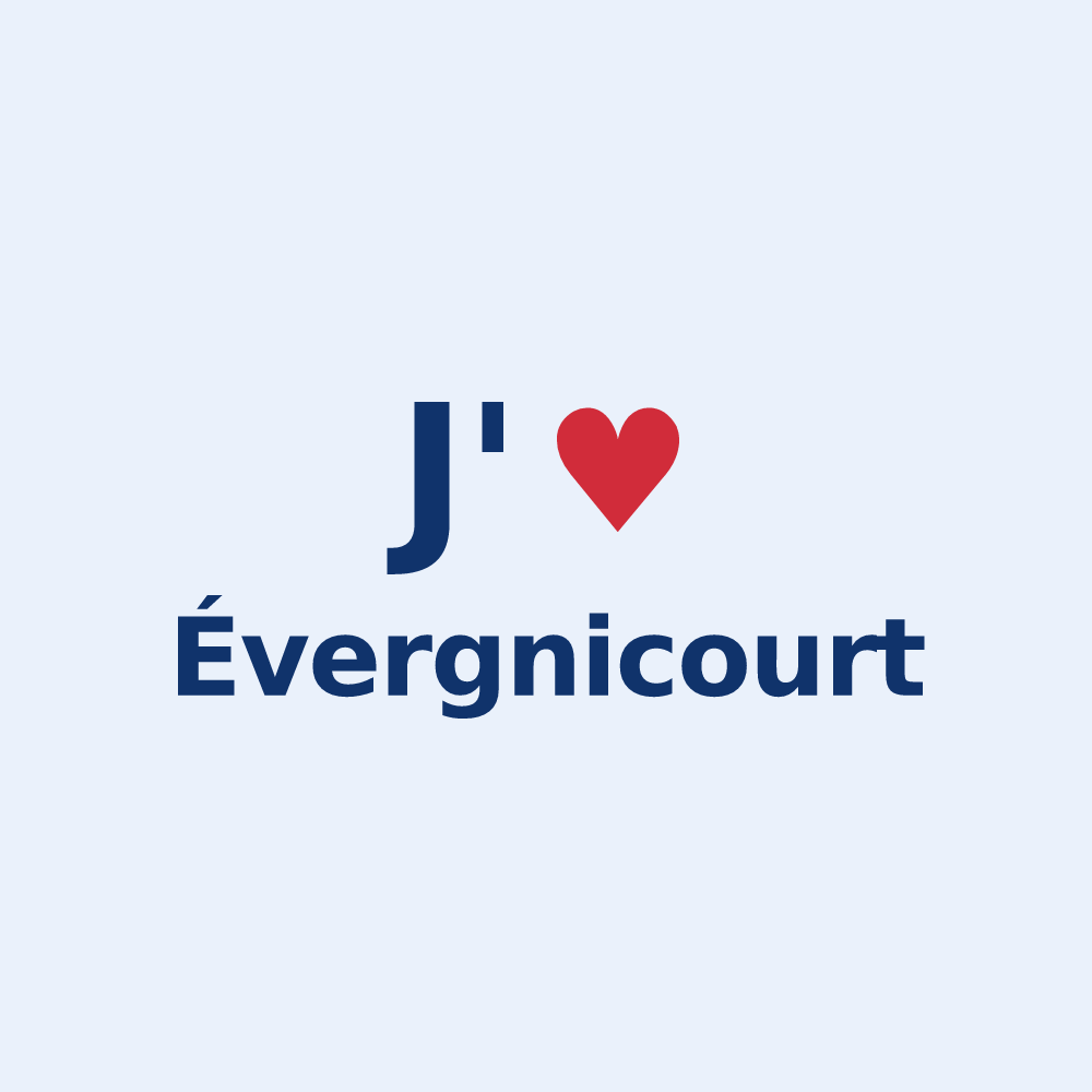 Sticker personnalisé Évergnicourt — design J'aime Évergnicourt