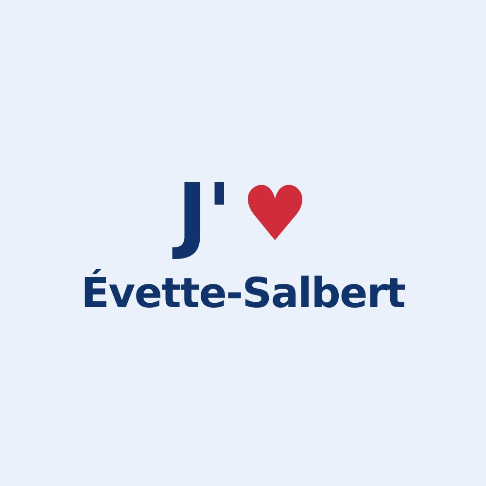 Sticker personnalisé Évette-Salbert — design J'aime Évette-Salbert