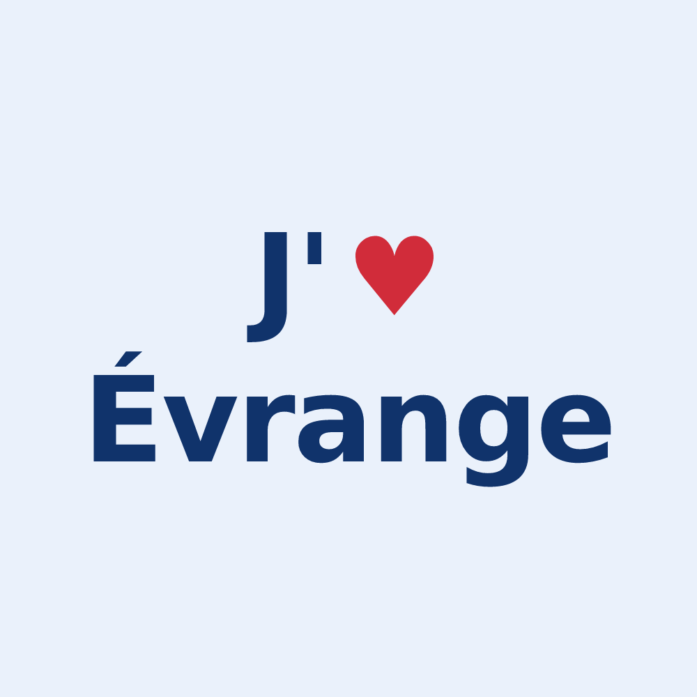 Sticker personnalisé Évrange — design J'aime Évrange