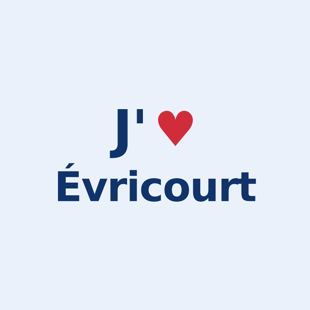 Sticker personnalisé Évricourt — design J'aime Évricourt
