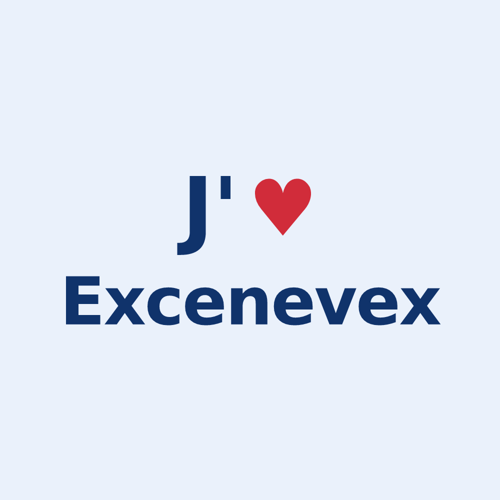 Sticker personnalisé Excenevex — design J'aime Excenevex