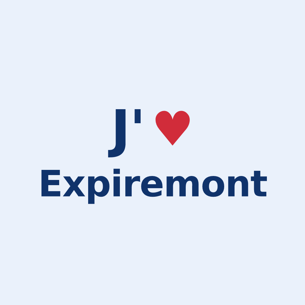Sticker personnalisé Expiremont — design J'aime Expiremont