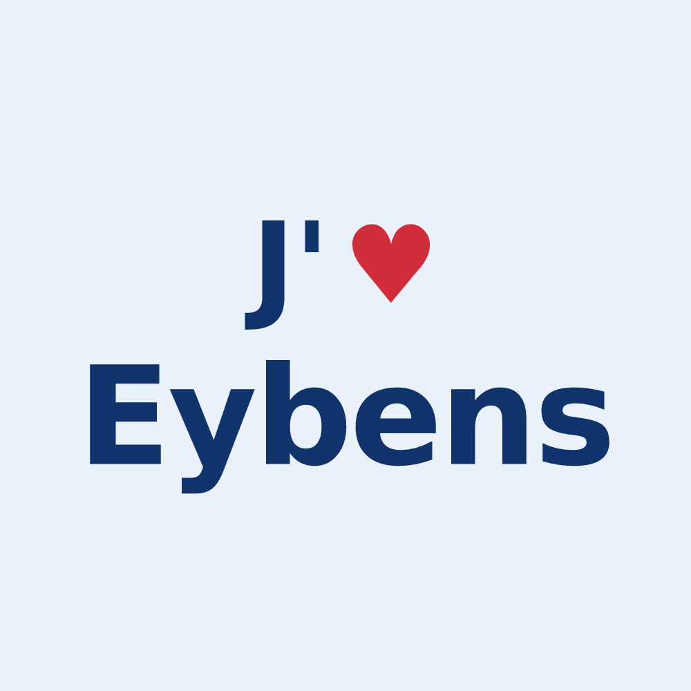 Sticker personnalisé Eybens — design J'aime Eybens