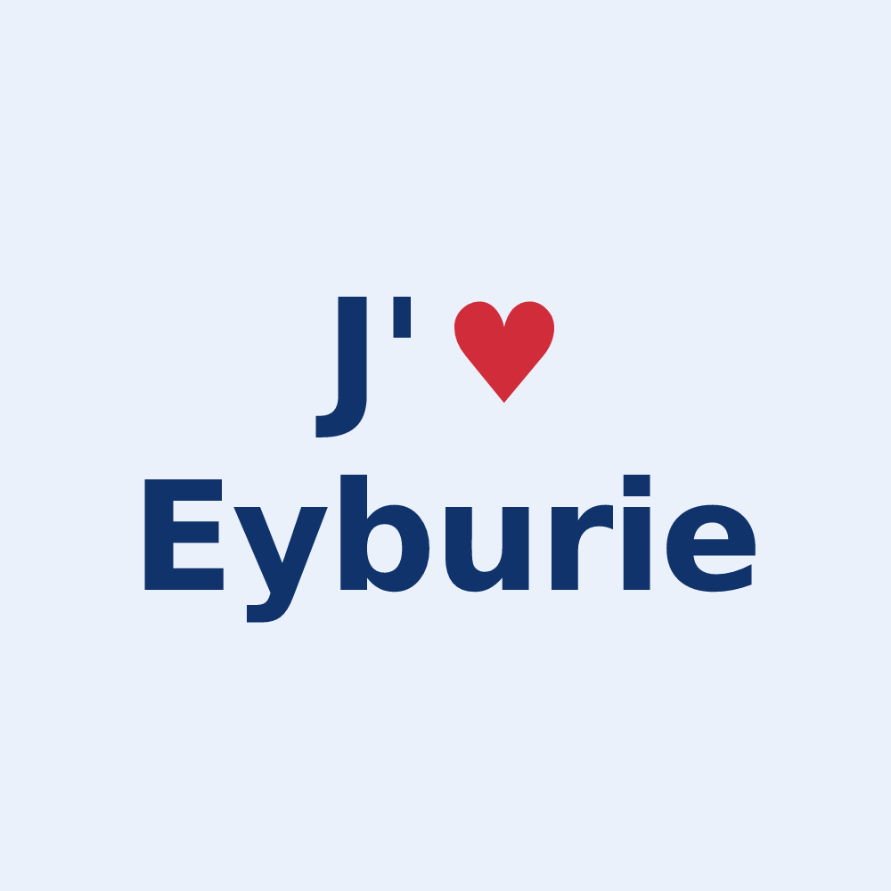 Sticker personnalisé Eyburie — design J'aime Eyburie