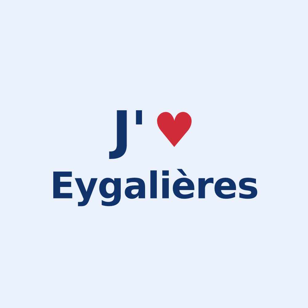 Sticker personnalisé Eygalières — design J'aime Eygalières
