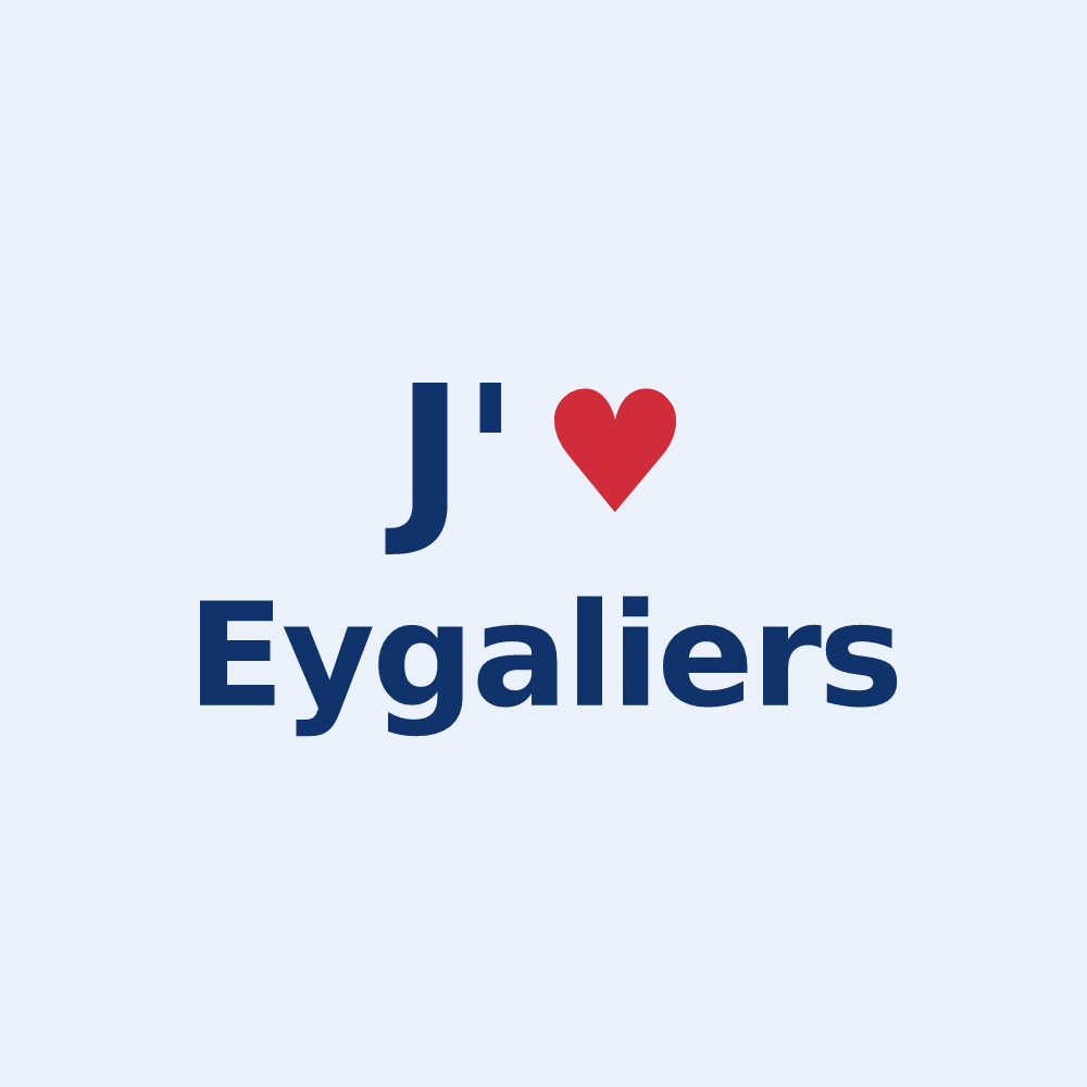 Sticker personnalisé Eygaliers — design J'aime Eygaliers