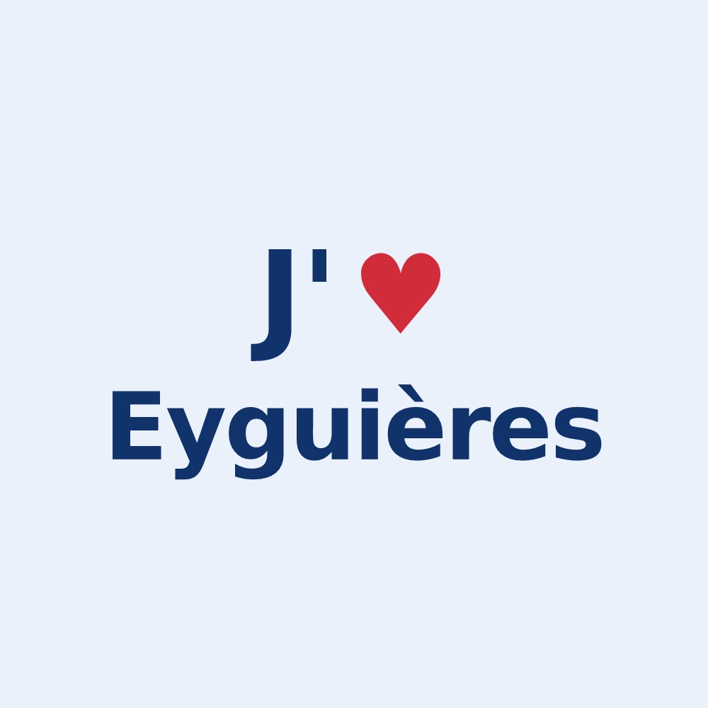 Sticker personnalisé Eyguières — design J'aime Eyguières