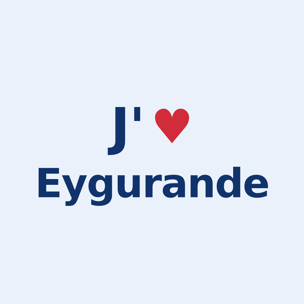 Sticker personnalisé Eygurande — design J'aime Eygurande