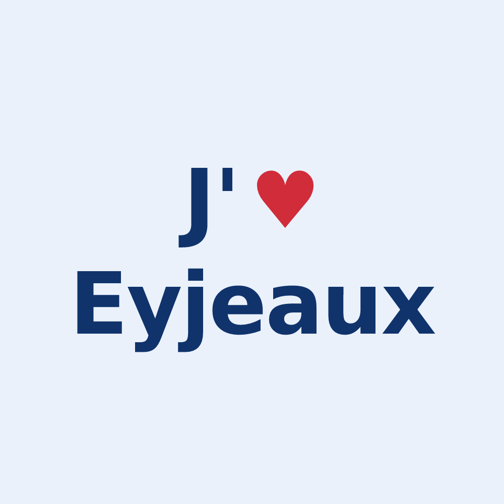 Sticker personnalisé Eyjeaux — design J'aime Eyjeaux