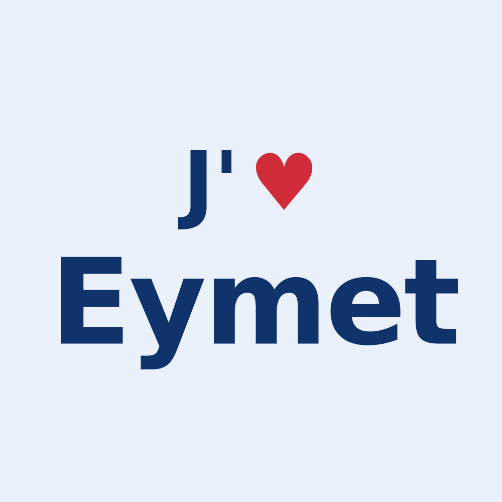 Sticker personnalisé Eymet — design J'aime Eymet