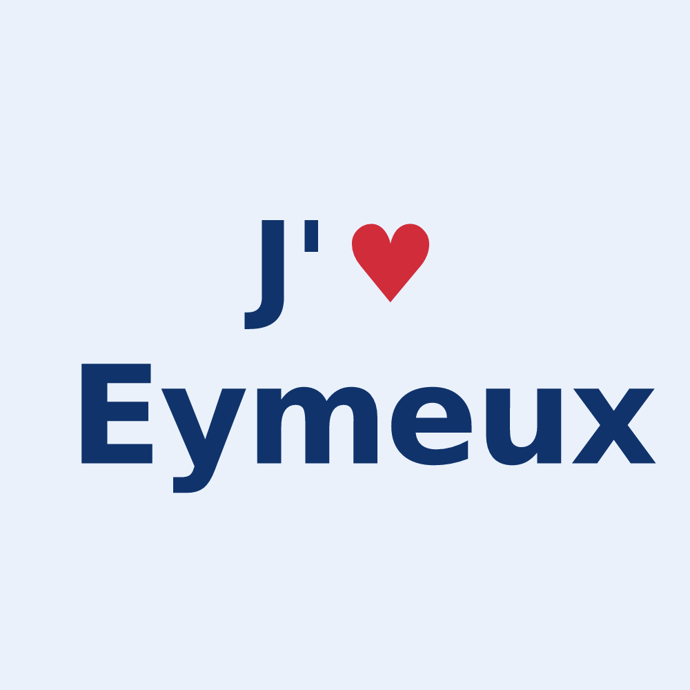 Sticker personnalisé Eymeux — design J'aime Eymeux