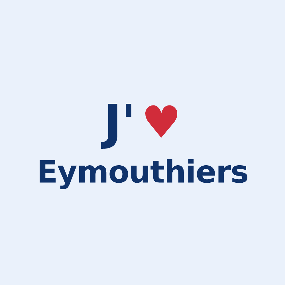 Sticker personnalisé Eymouthiers — design J'aime Eymouthiers
