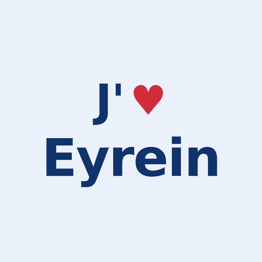 Sticker personnalisé Eyrein — design J'aime Eyrein