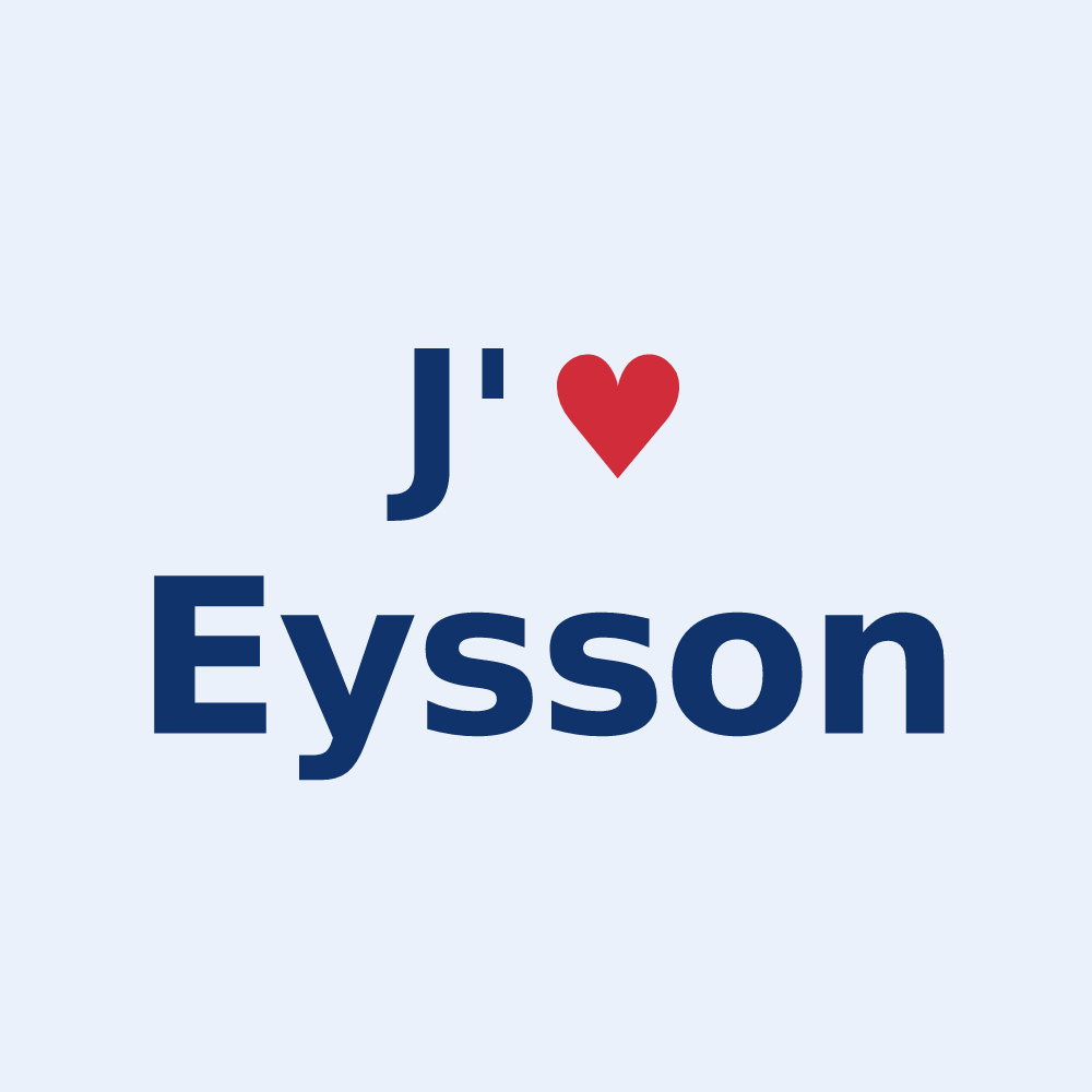 Sticker personnalisé Eysson — design J'aime Eysson