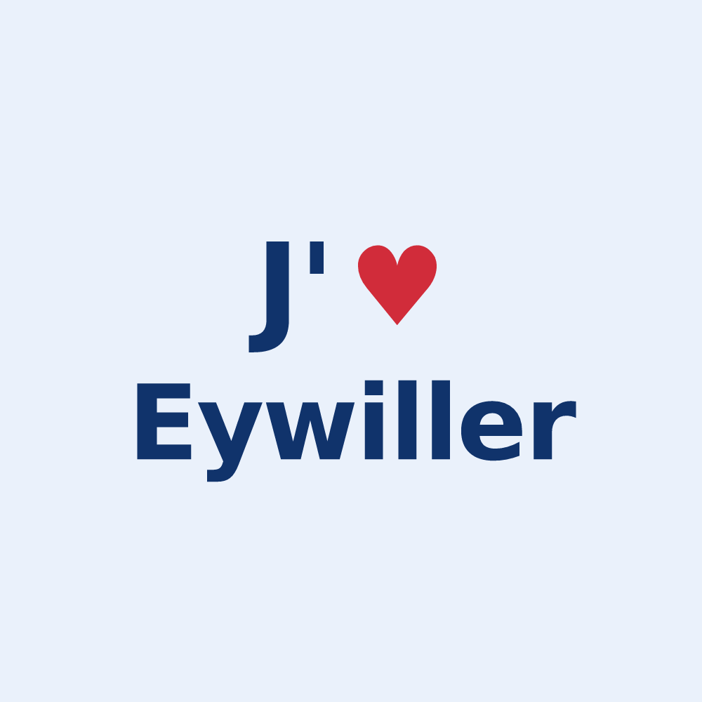 Sticker personnalisé Eywiller — design J'aime Eywiller