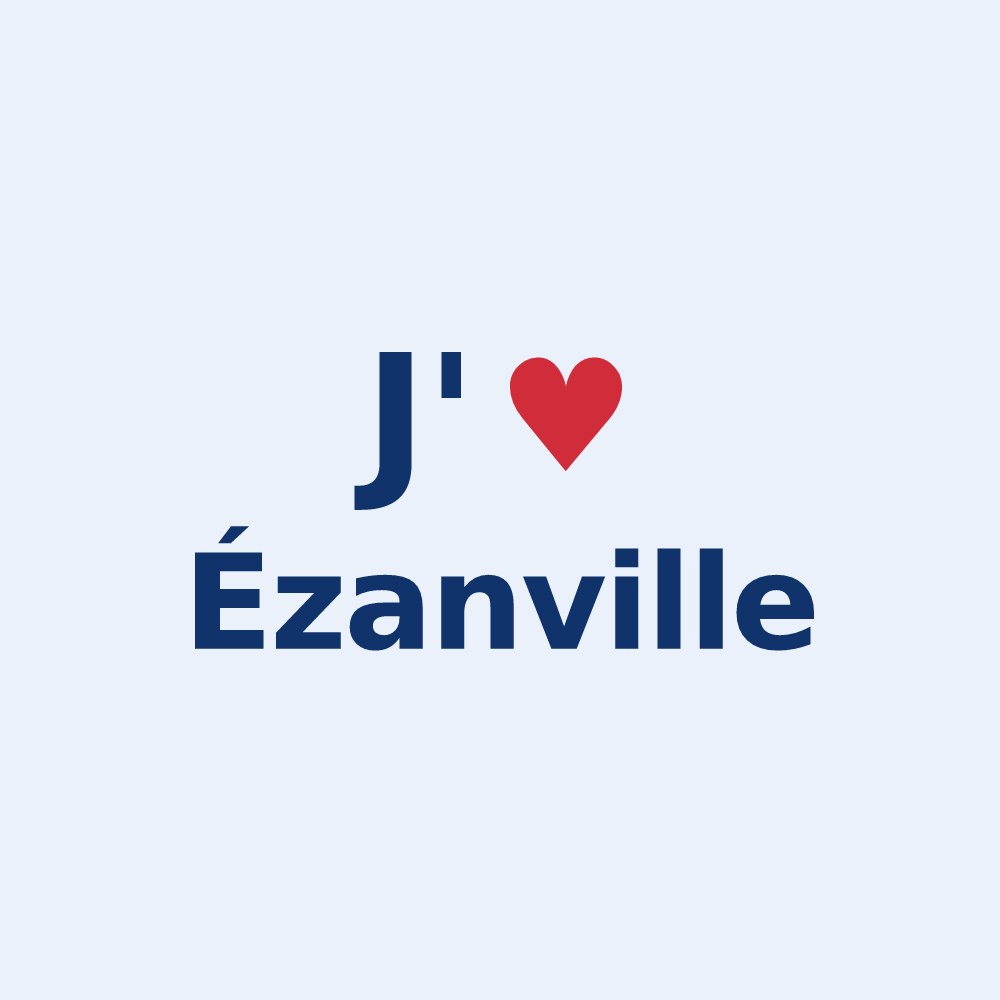 Sticker personnalisé Ézanville — design J'aime Ézanville