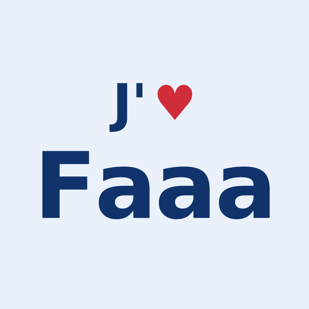 Sticker personnalisé Faaa — design J'aime Faaa