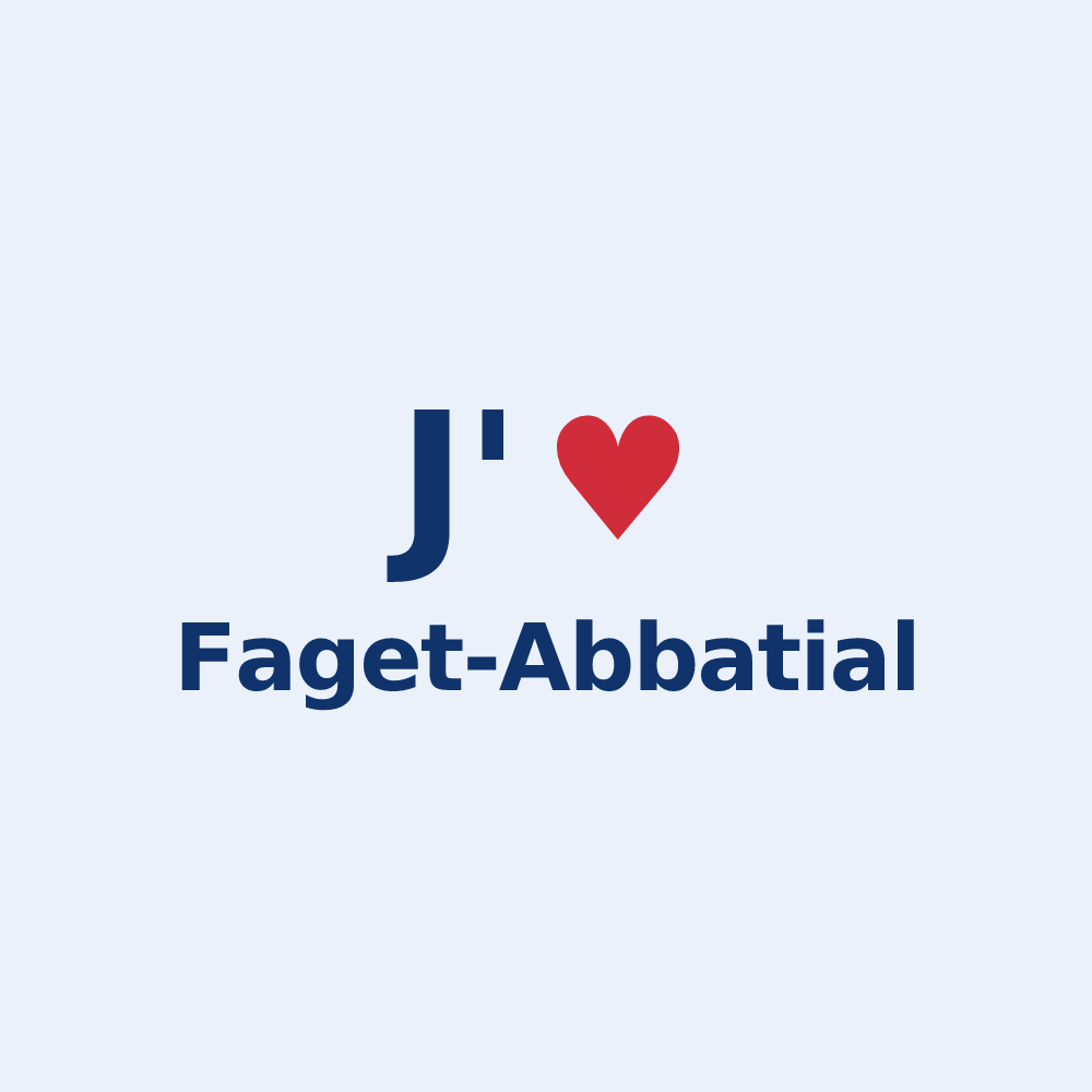 Sticker personnalisé Faget-Abbatial — design J'aime Faget-Abbatial